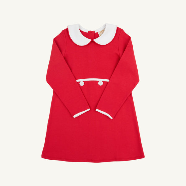 Lindy's Lunch Dress - Richmond Red with Worth Avenue White