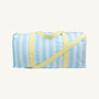 Logan's Long Weekend Bag - Belhaven Blue Ticking Stripe with Lake Worth Yellow