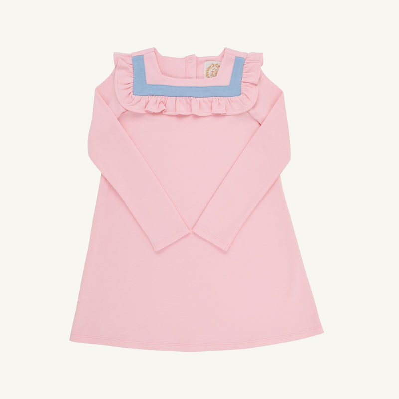 Long Sleeve Darla Dress - Sandpearl Pink & Barrington Blue