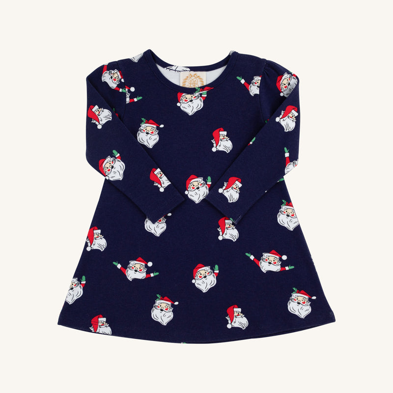 Long Sleeve Penny's Play Dress - Jolly Old St. Nick