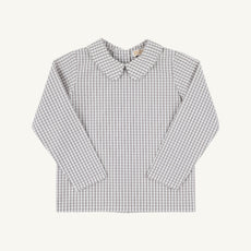 Peter Pan Collar Shirt & Onesie (Long Sleeve Woven) - Grantley Gray Windowpane