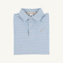Long Sleeve Prim & Proper Polo & Onesie - Barrington Blue Stripe with Keeneland Khaki Stork