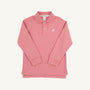 Long Sleeve Prim & Proper Polo & Onesie - Nantucket Red with Worth Avenue White