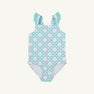 Long Bay Bathing Suit - Catamaran Cane with Edisto Egg Blue