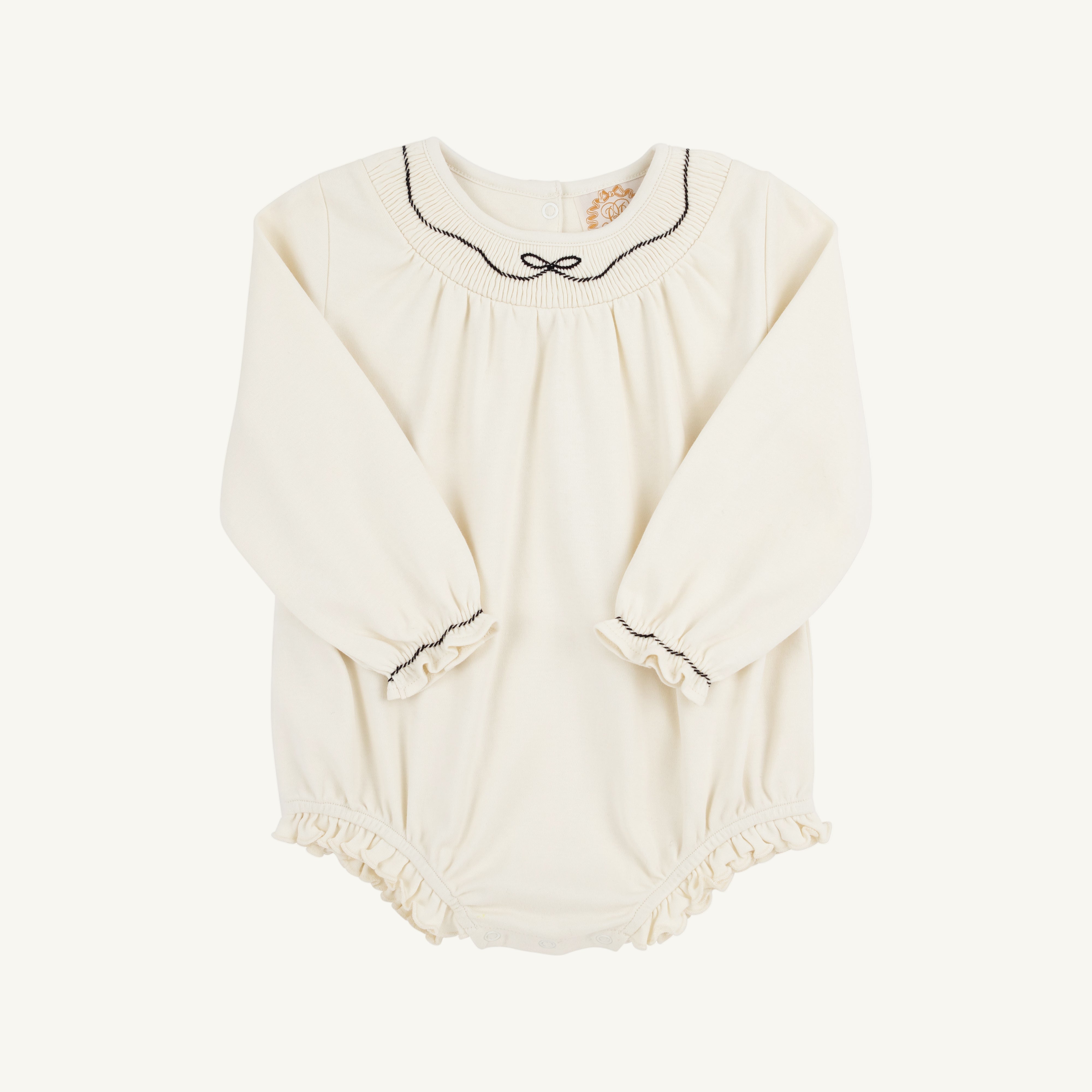 Long Sleeve Bridget Bubble - Palmetto Pearl with Newport Night Bow