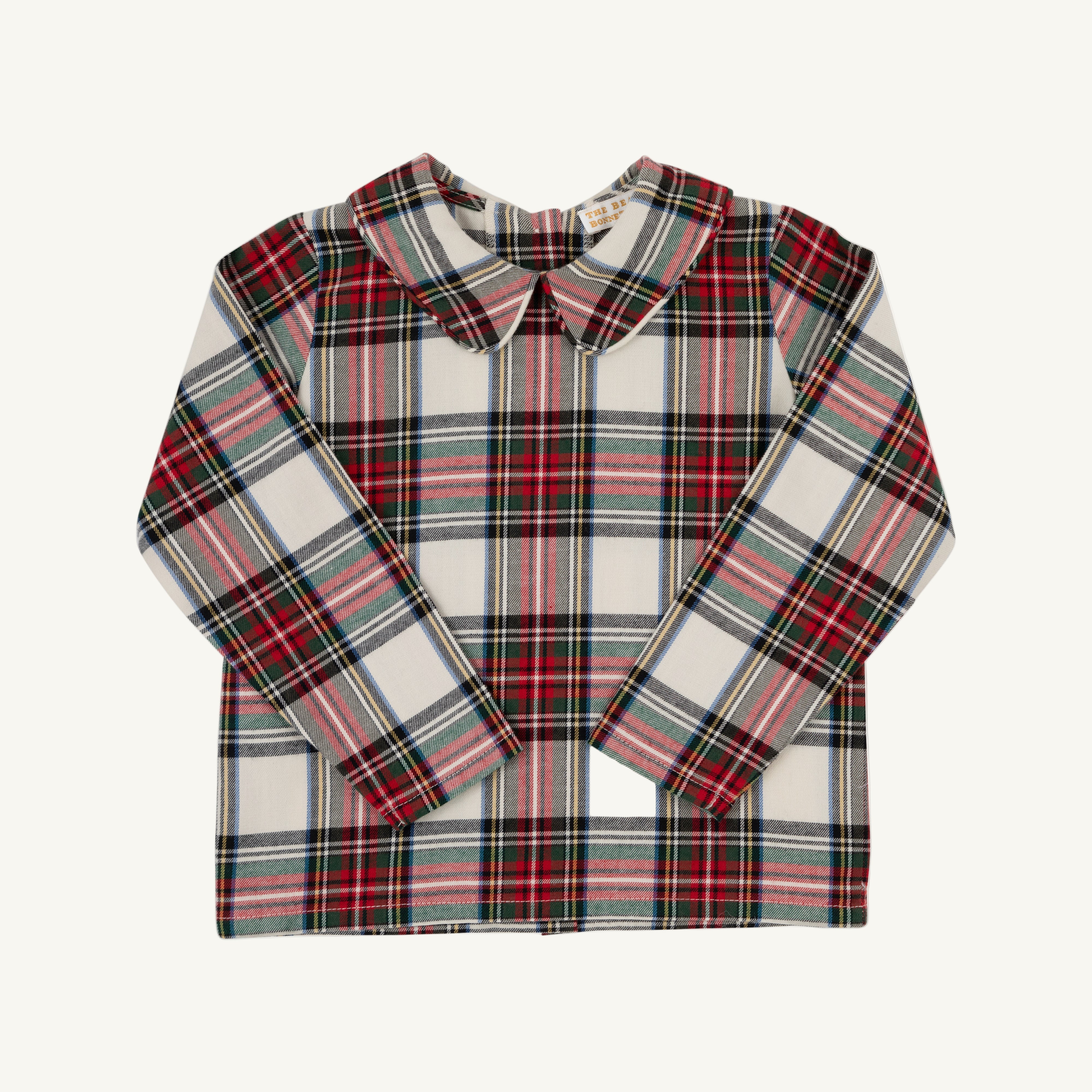 Peter Pan Collar Shirt (Long Sleeve Flannel) - Charlie Place Plaid