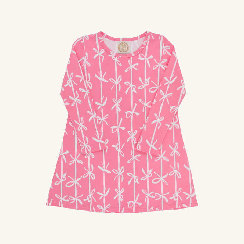 Long Sleeve Polly Play Dress - Brasleton Bows (Romany Rose)