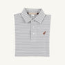 Long Sleeve Prim & Proper Polo & Onesie - Grantley Gray Stripe with Gray Bay Brown Stork