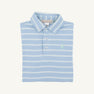 Long Sleeve Prim & Proper Polo & Onesie - Sarasota Sky, Old Greenwich Green and Worth Avenue White Stripe