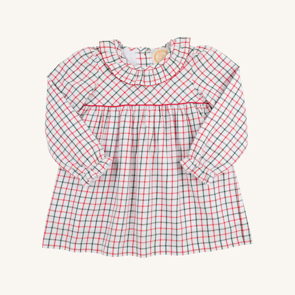 Long Sleeve Ramona Ruffle Collar Dress - Old Town Tattersall