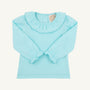 Long Sleeve Ramona Ruffle Shirt - Edisto Egg Blue