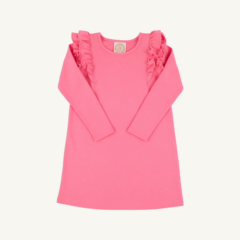 Long Sleeve Ruehling Ruffle Dress - Romany Rose