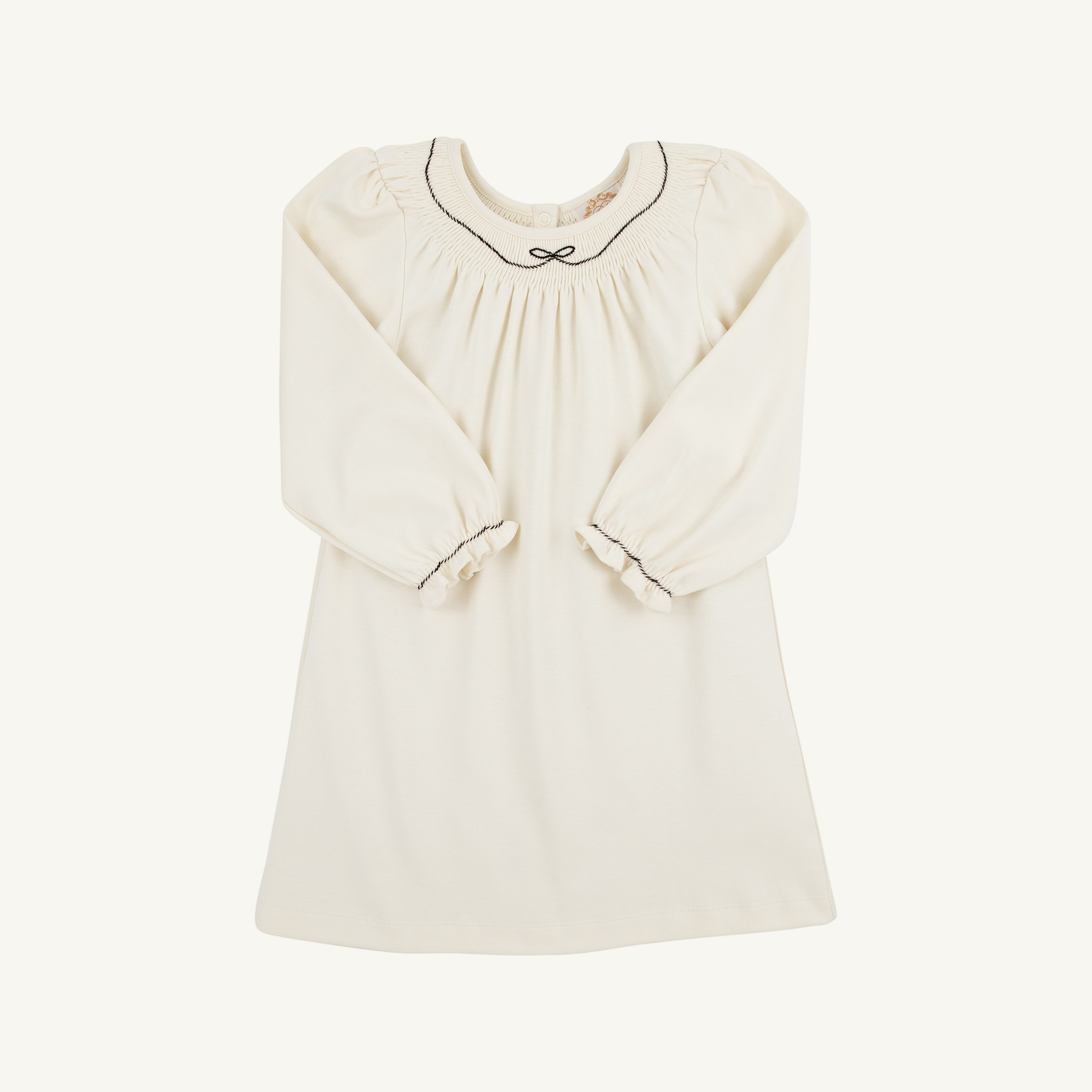 Long Sleeve Sandy Smocked Dress - Palmetto Pearl with Newport Night