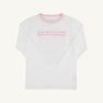 Long Sleeve Sir Proper's T Shirt - Worth Avenue White with Palm Beach Pink