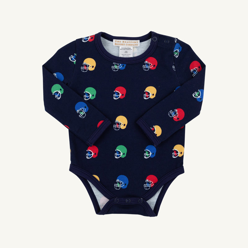 Long Sleeve Walt Onesie - Hut! with Nantucket Navy