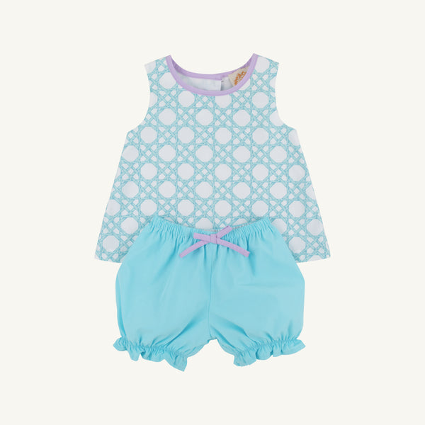 Lucy Boone Button Set - Catamaran Cane with Edisto Egg Blue