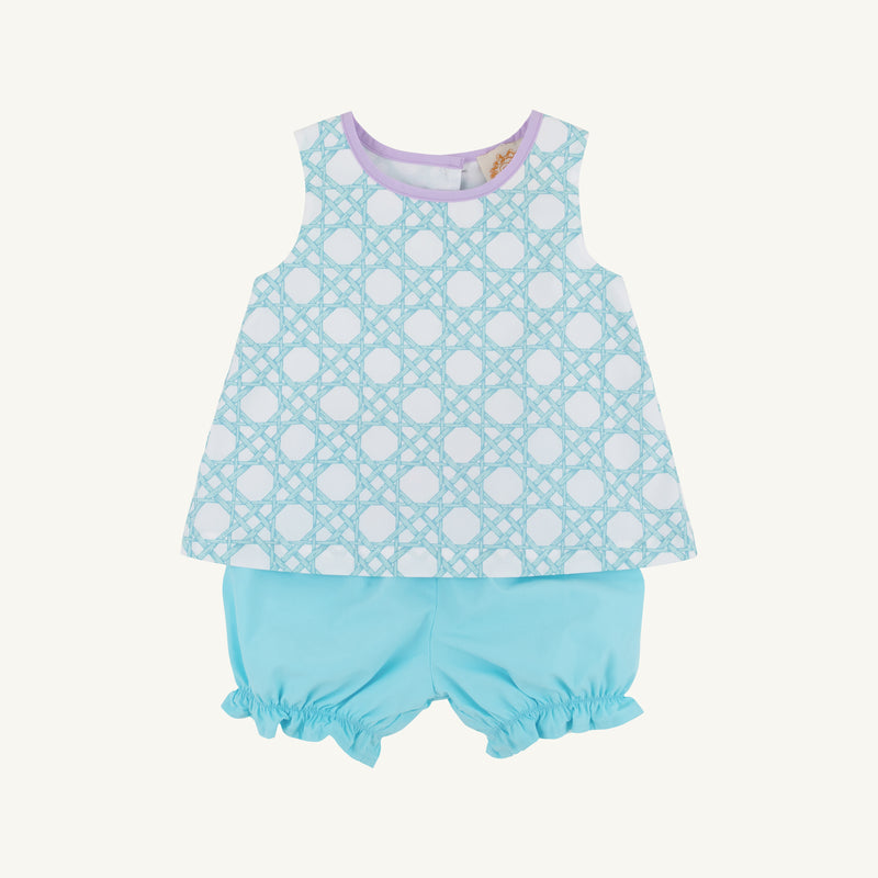 Lucy Boone Button Set - Catamaran Cane with Edisto Egg Blue