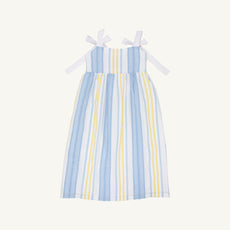 Macie Midi Dress - Sobro Seersucker & Worth Avenue White