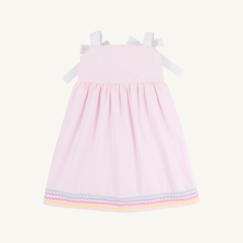 Macie Mini Dress - Palm Beach Pink with Worth Avenue White