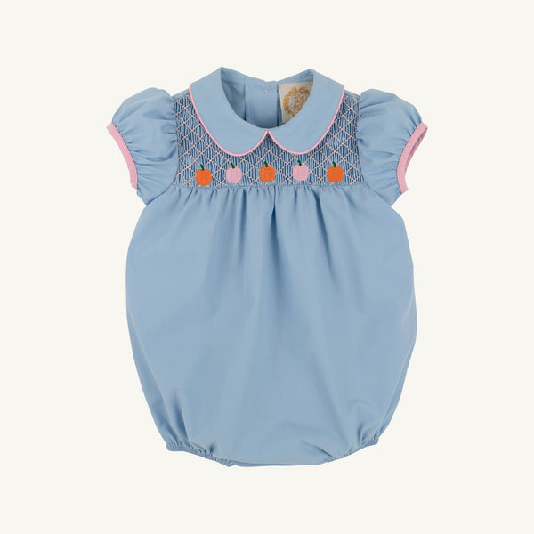 Mary Dal Bubble - Barrington Blue & Sandpearl Pink with Pumpkin Smocking