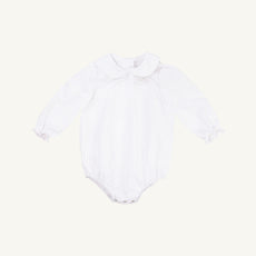 Maude's Peter Pan Collar Shirt & Onesie (Long Sleeve Woven) - Worth Avenue White