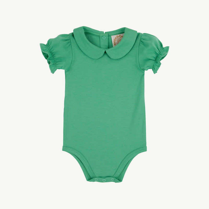 Maude's Peter Pan Collar Shirt (Short Sleeve Pima) - Gibson Island Green