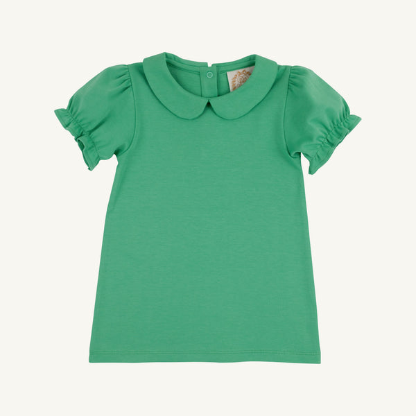 Maude's Peter Pan Collar Shirt - Pima - SS, Gibson Island Green 2T / Gibson Island Green