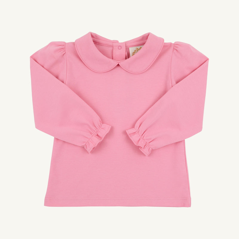 Maude's Peter Pan Collar Shirt (Long Sleeve Pima) - Hamptons Hot Pink