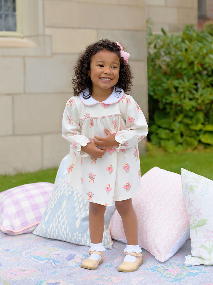 Carter Crewneck - Barbados Blue, Richmond Red, & Worth Avenue White Stripe with Worth Avenue White Stork