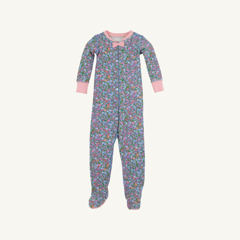 Noelle's Night Night Waffle Knit - Mountain Brook Mini Floral (Parrot Cay Coral) with Sandpearl Pink