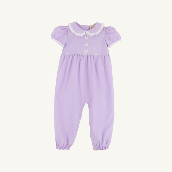 Olivia Ruth Romper - Lauderdale Lavender with Worth Avenue White