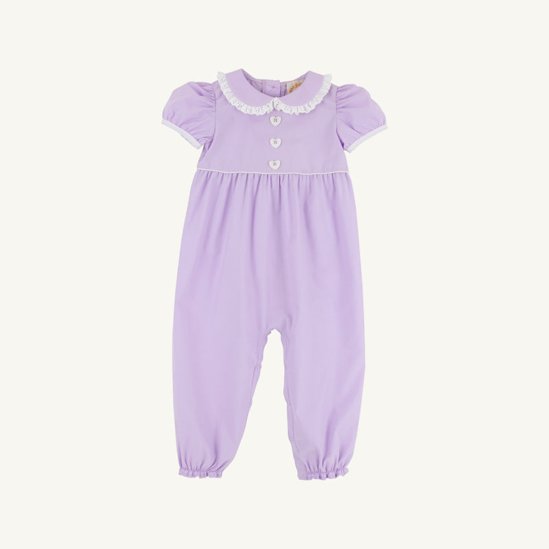 Olivia Ruth Romper - Lauderdale Lavender with Worth Avenue White