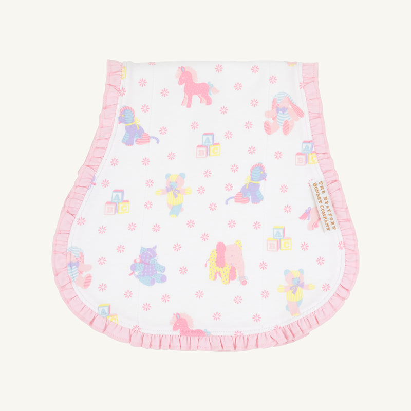 Oopsie Daisy Burp Cloth - Cuddle up Cutie (Palm Beach Pink) with Palm Beach Pink