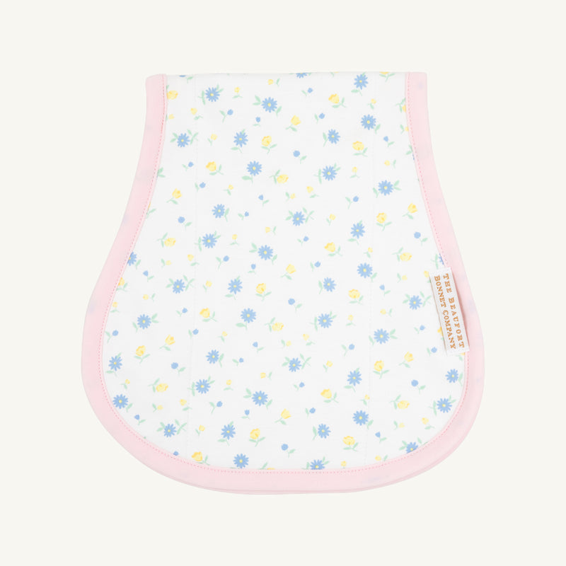 Oopsie Daisy Burp Cloth - Dunwoody Daisy with Palm Beach Pink