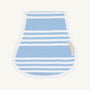 Oopsie Daisy Burp Cloth - Saddle Ridge Stripe (Sarasota Sky) with Worth Avenue White