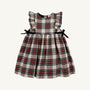 Pammy's Pinafore Dress (Flannel) - Charlie Place Plaid with Newport Night Velveteen