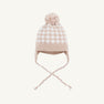 Parrish Pom Pom Hat - Light Khaki & Worth Avenue White Gingham