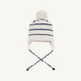 Parrish Pom Pom Hat - Palmetto Pearl with Nantucket Navy Stripe