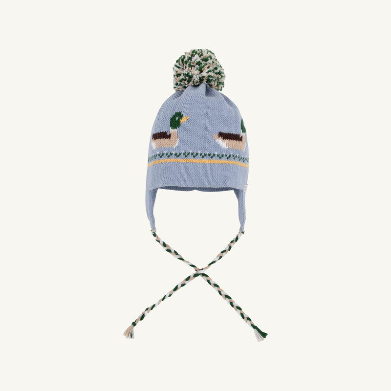 Parrish Pom Pom Hat - Sarasota Sky with Duck Motifs