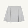 Parson Pleated Skirt - Grantley Gray Houndstooth, a gray and white houndstooth pleated skirt for girls.