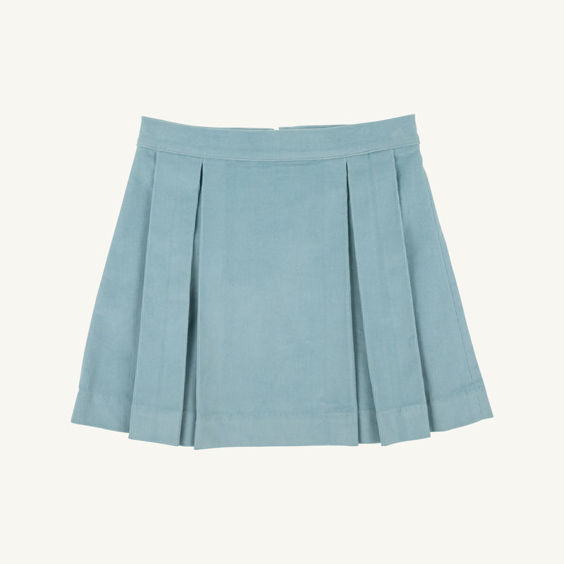 Parson Pleated Skirt - Old Greenwich Green Corduroy