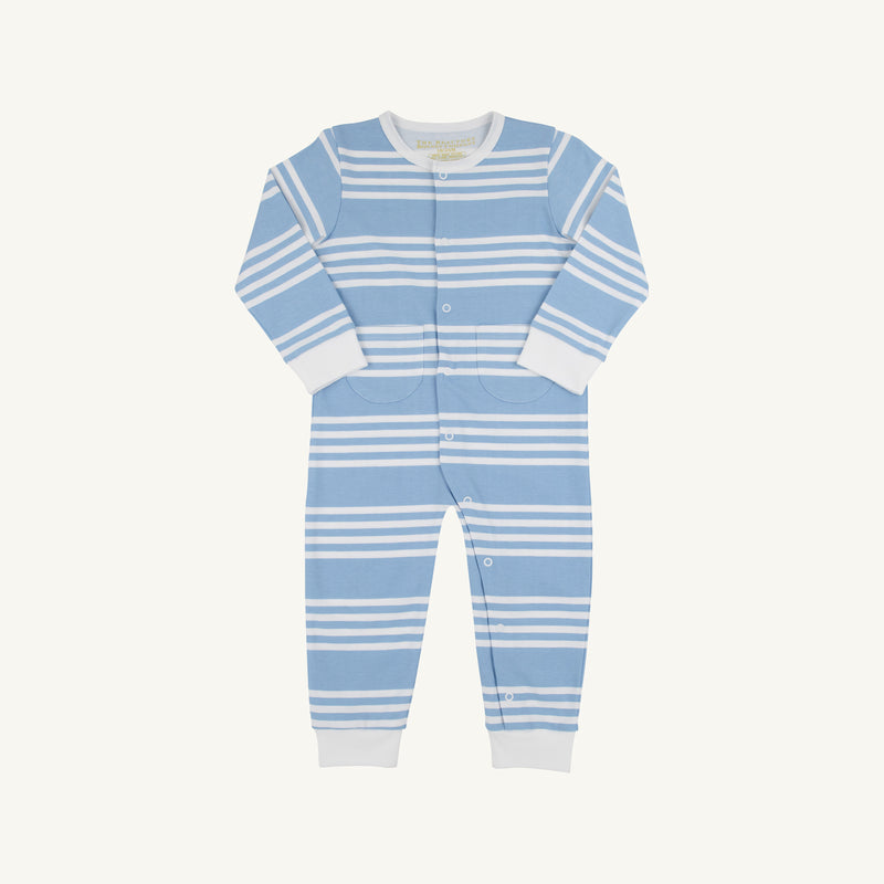 Paxton Playsuit - Saddle Ridge Stripe (Sarasota Sky)