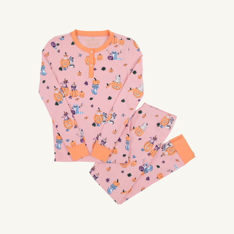Payton Pajama Set - Candy & Critters (Sandpearl Pink) with Seashore Sherbet