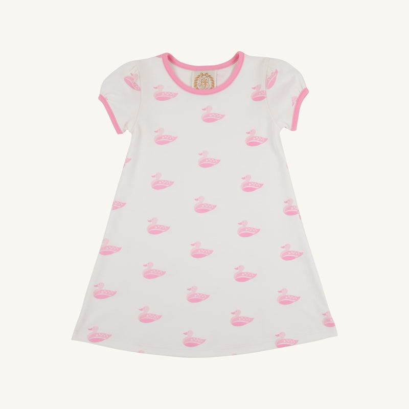 Penny's Play Dress - Merrimack Quack Quacks (Palm Beach Pink) with Hamptons Hot Pink