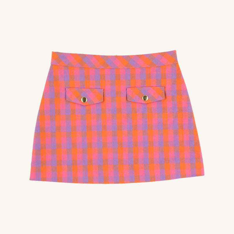 Perrin Pocket Skirt - Autumn Punch Plaid