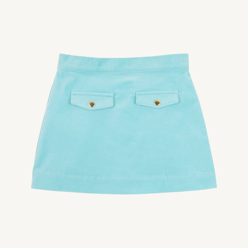 Perrin Pocket Skirt - Edisto Egg Blue Velveteen