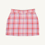 Perrin Skirt - Broadway Play Plaid short skirt in pink, red, and purple with a center back zipper, perfect as a girls’ winter skirt.