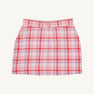 Perrin Skirt - Broadway Play Plaid short skirt in pink, red, and purple with a center back zipper, perfect as a girls’ winter skirt.