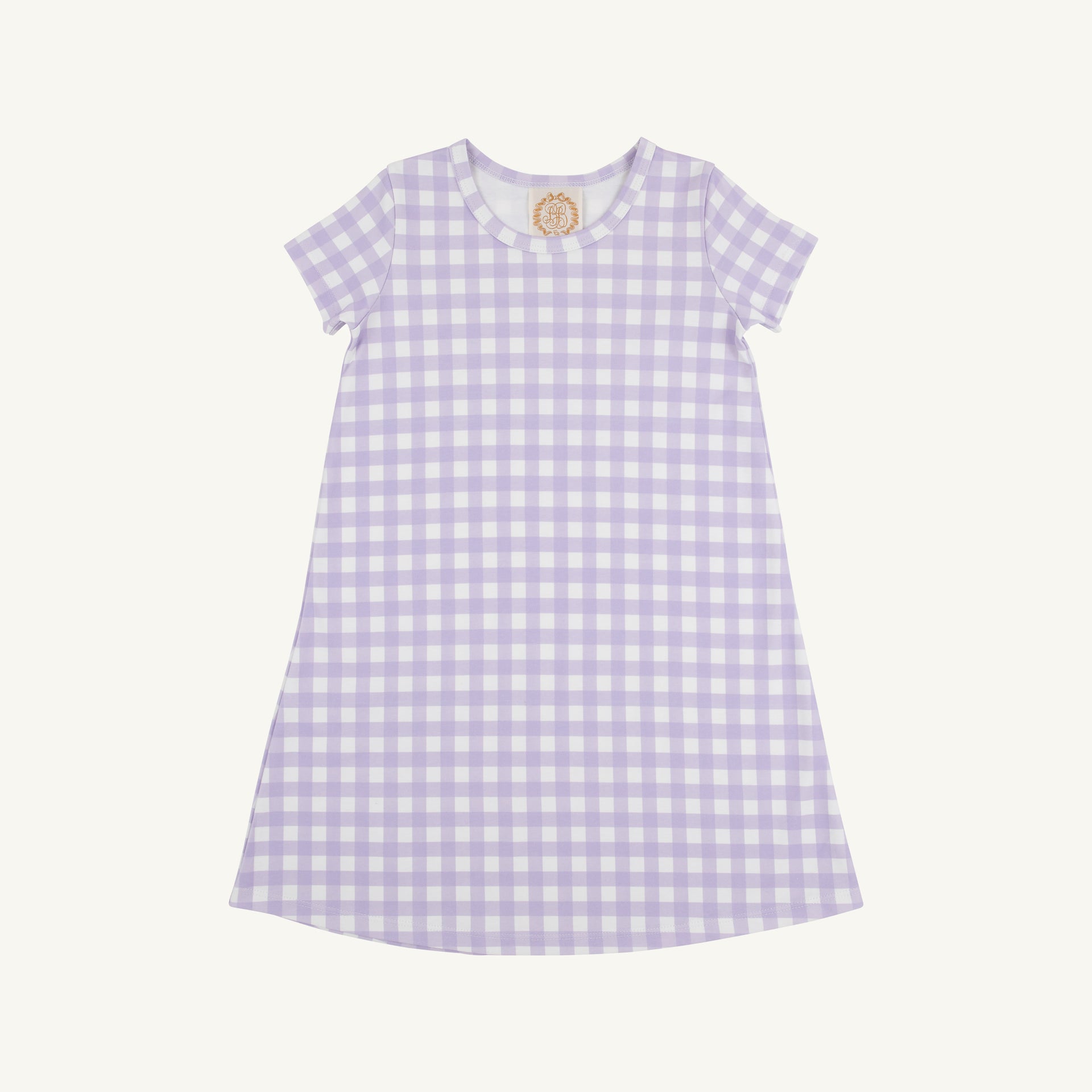 purple gingham dress Lilac Purple Frill Shoulder Smocked Dress & Tights Set