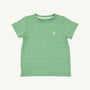 Prepletic™ Carter Crewneck - Grafton Green (Heathered) with Worth Avenue White Stork